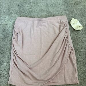Altard State Pink Ruched Mini Skirt